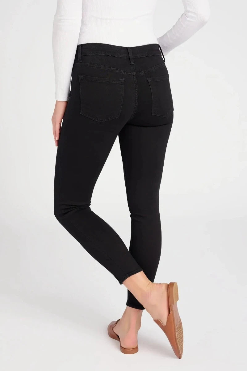 3x1 - Mid Rise Skinny Crop in Black Tear