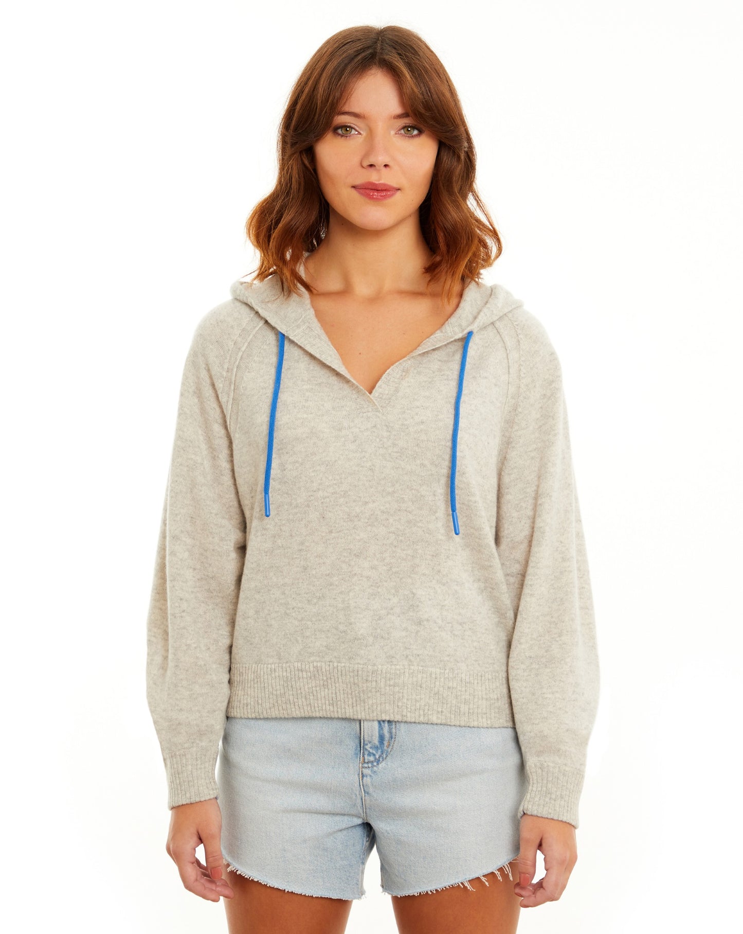 &Isla - Megan Raglan Hoodie in Grey