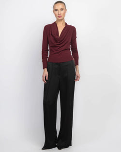 SIMKHAI - Natia Cowl Neck Top in Cranberry