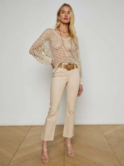 L'AGENCE - Tati High Rise Crop Micro Boot in Cement Coated