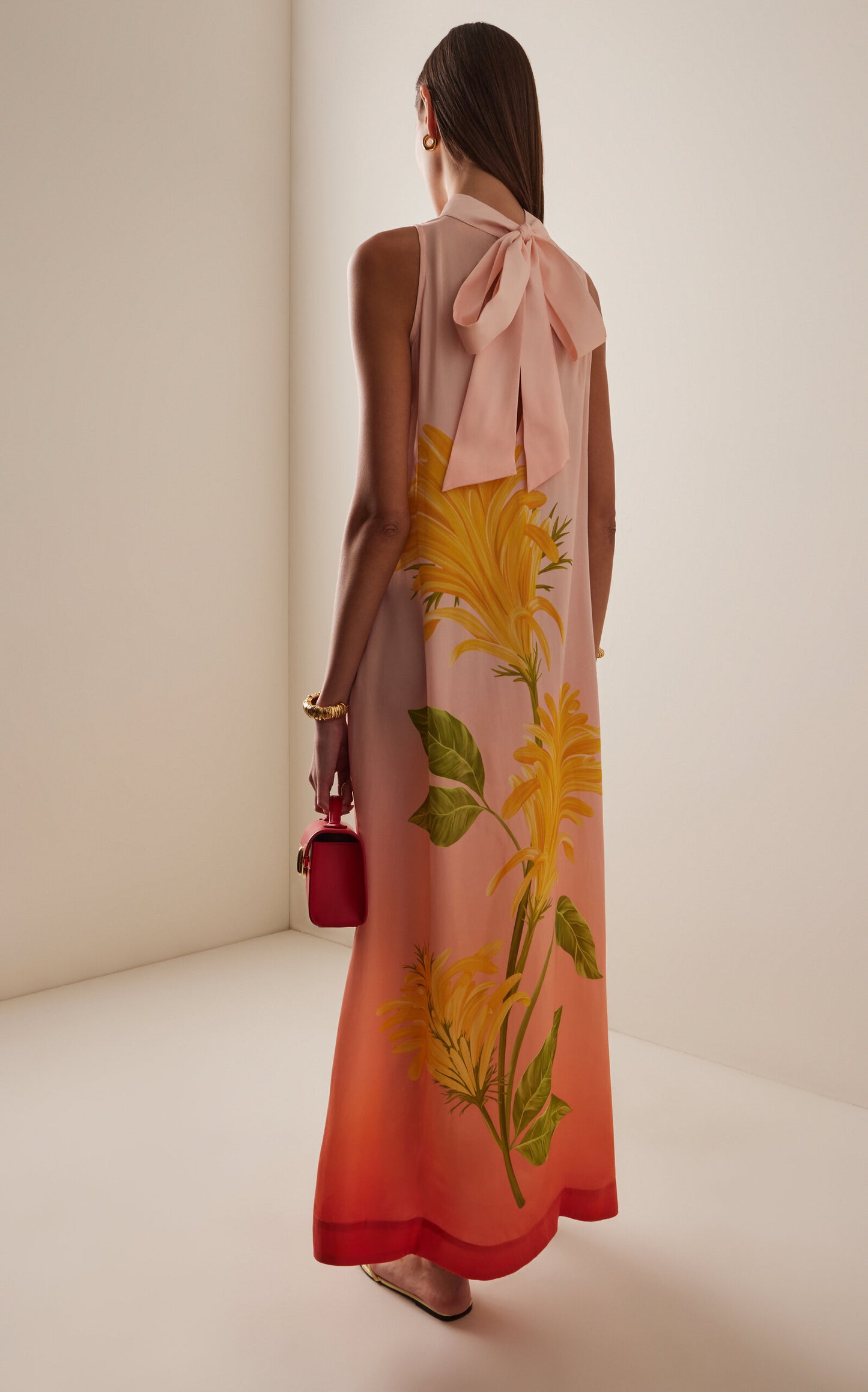 Verandah - Tie Back Ombre Floral Dress