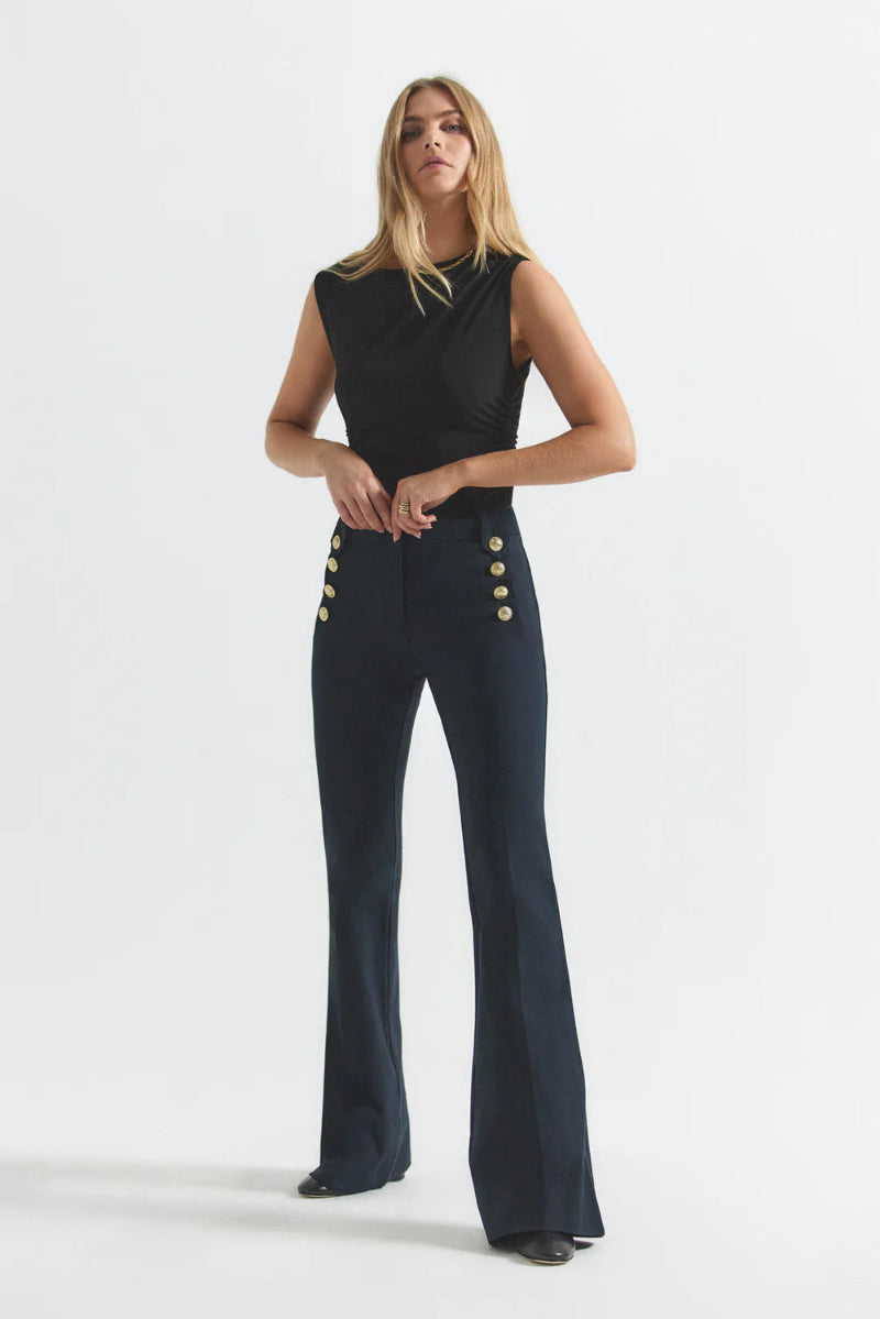 Derek Lam 10 Crosby - Robertson Flare Trouser in Midnight