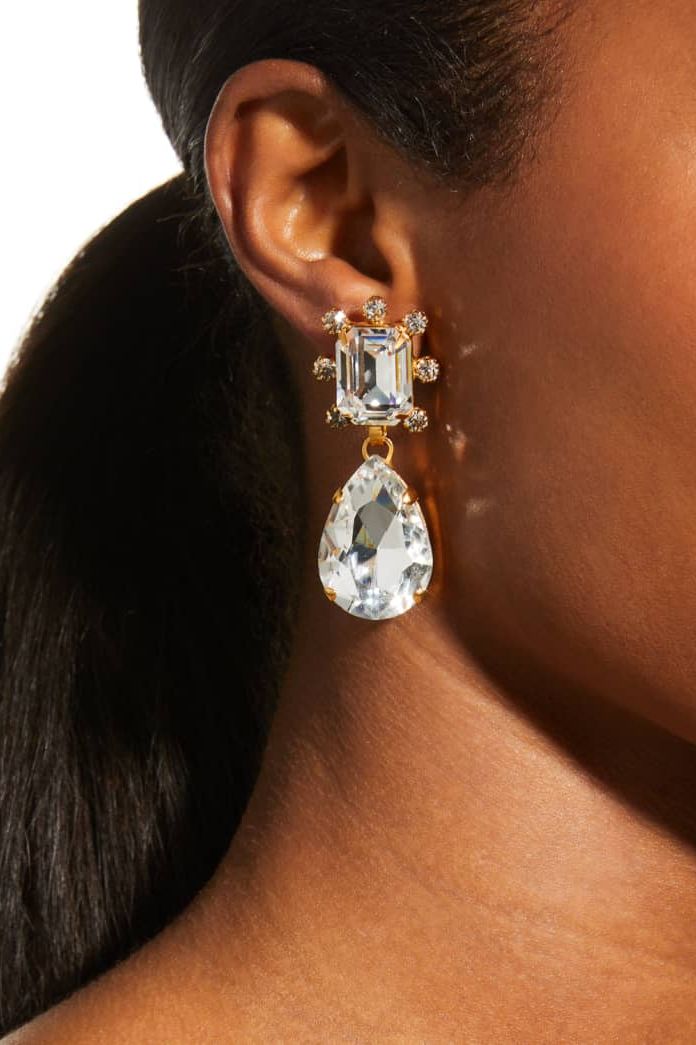 Elizabeth Cole - Kelly Earrings in Crystal