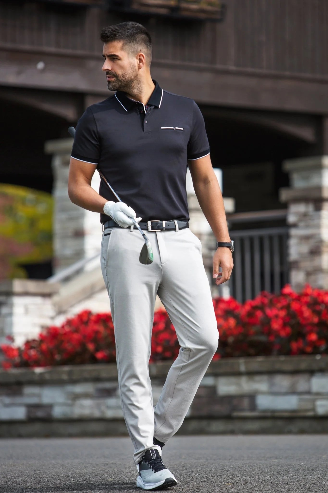 Au Noir - Men's Mercury Polo in Black
