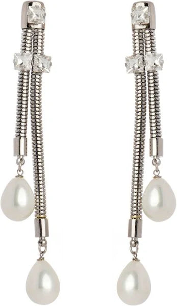 Cristina Sabatini - Precious Earring in Crystal Pearl Silver