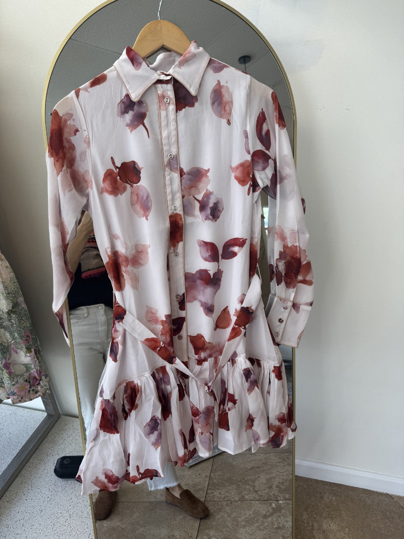 Karina Grimaldi - Daphne Solid Mini Dress in Blossom