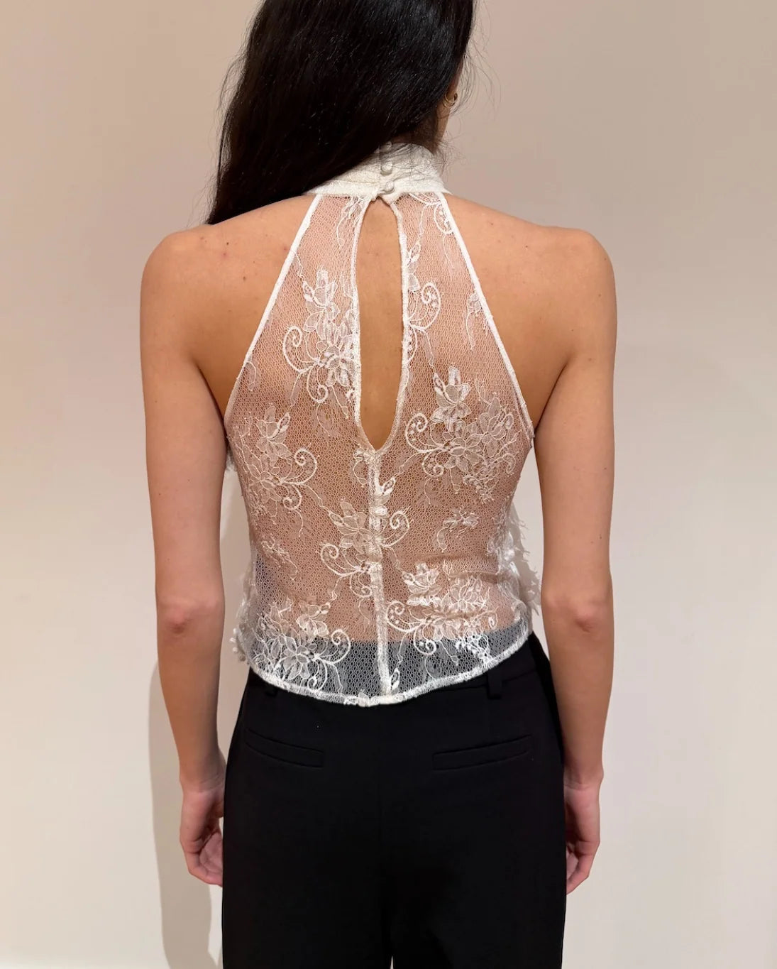 PatBo - Bianca Lace Top in Off White