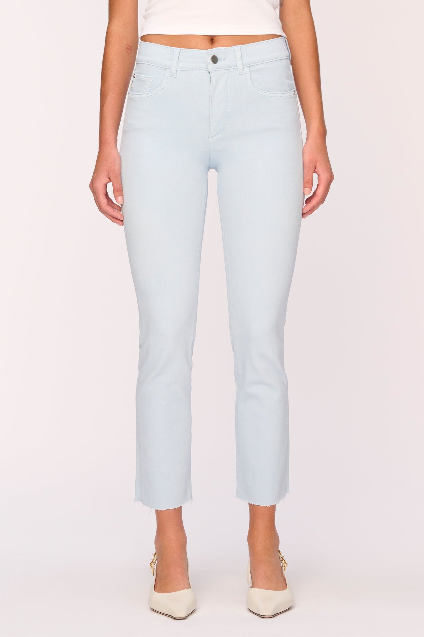 DL1961 - Mara Straight Mid Rise in Cerulean