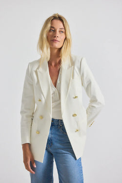 Derek Lam 10 Crosby - Walter Double-Breasted Jacket in Soft White