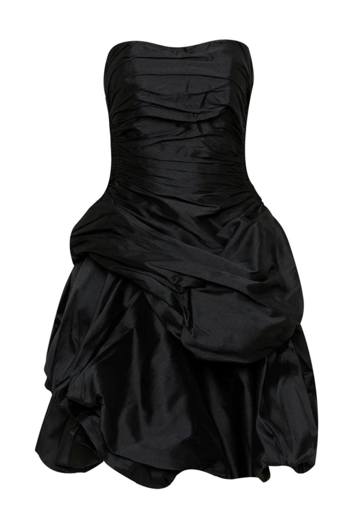 Aje. - Daybreak Strapless Mini Dress in Black Aje.