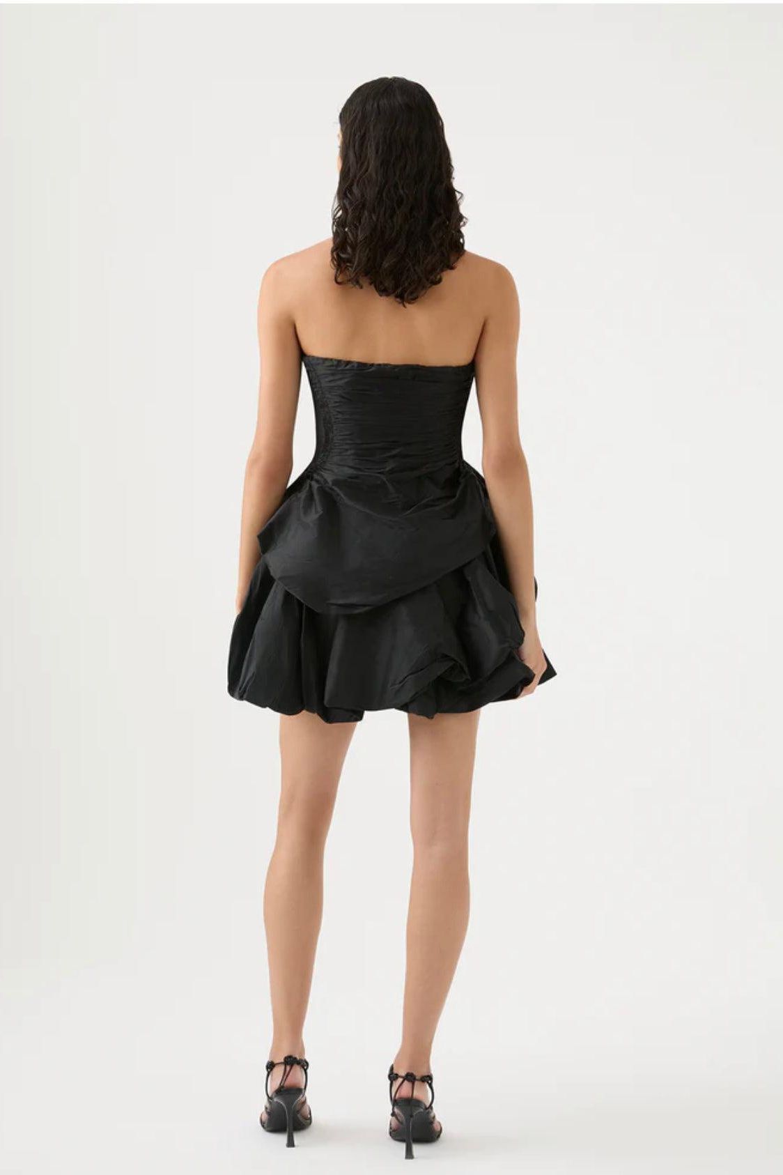 Aje. - Daybreak Strapless Mini Dress in Black Aje.