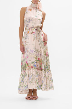 Camilla - Necktie Dress with Elasticated Waist in Palacio Playground