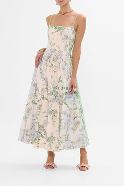 Camilla - Corset Dress with Long Flared Skirt in Palacio Playground