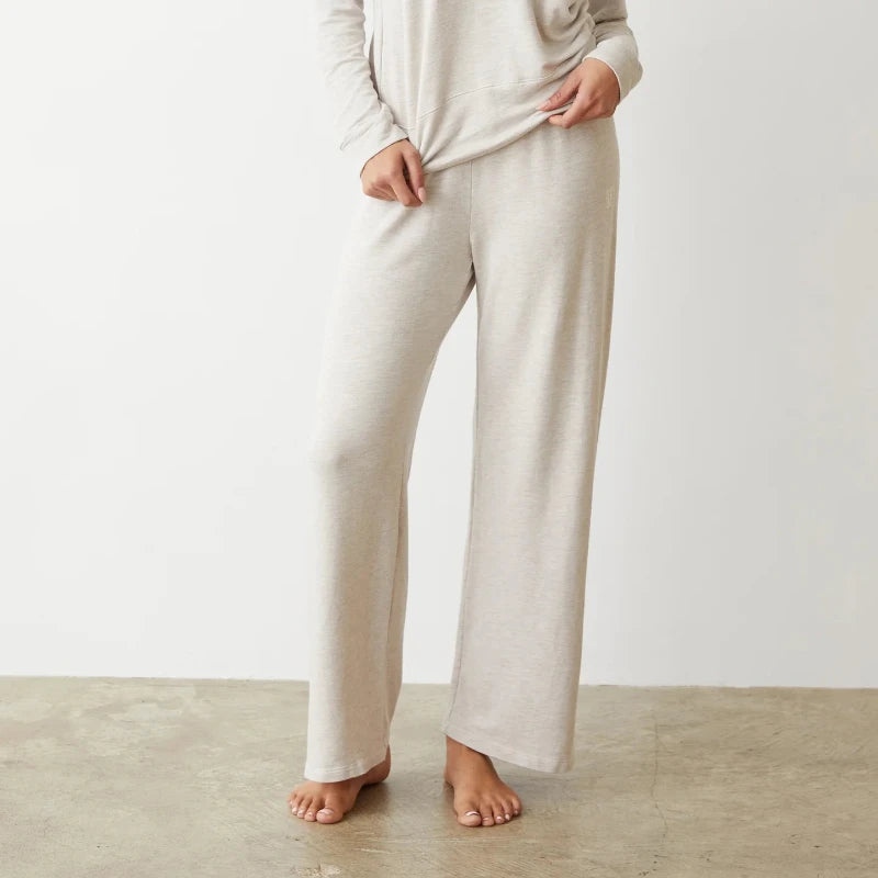 Monrow - French Terry Crop Pant in Bone