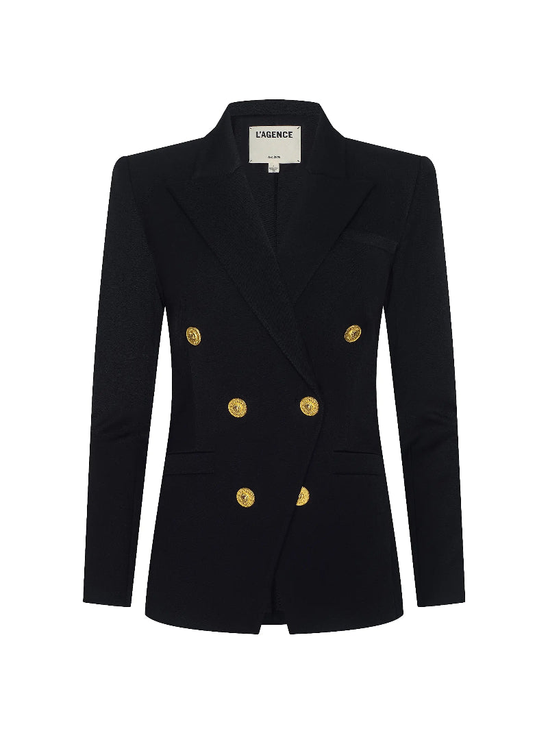 L' AGENCE- Kyomi DBL Breasted Black- Black