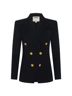 L' AGENCE- Kyomi DBL Breasted Black- Black