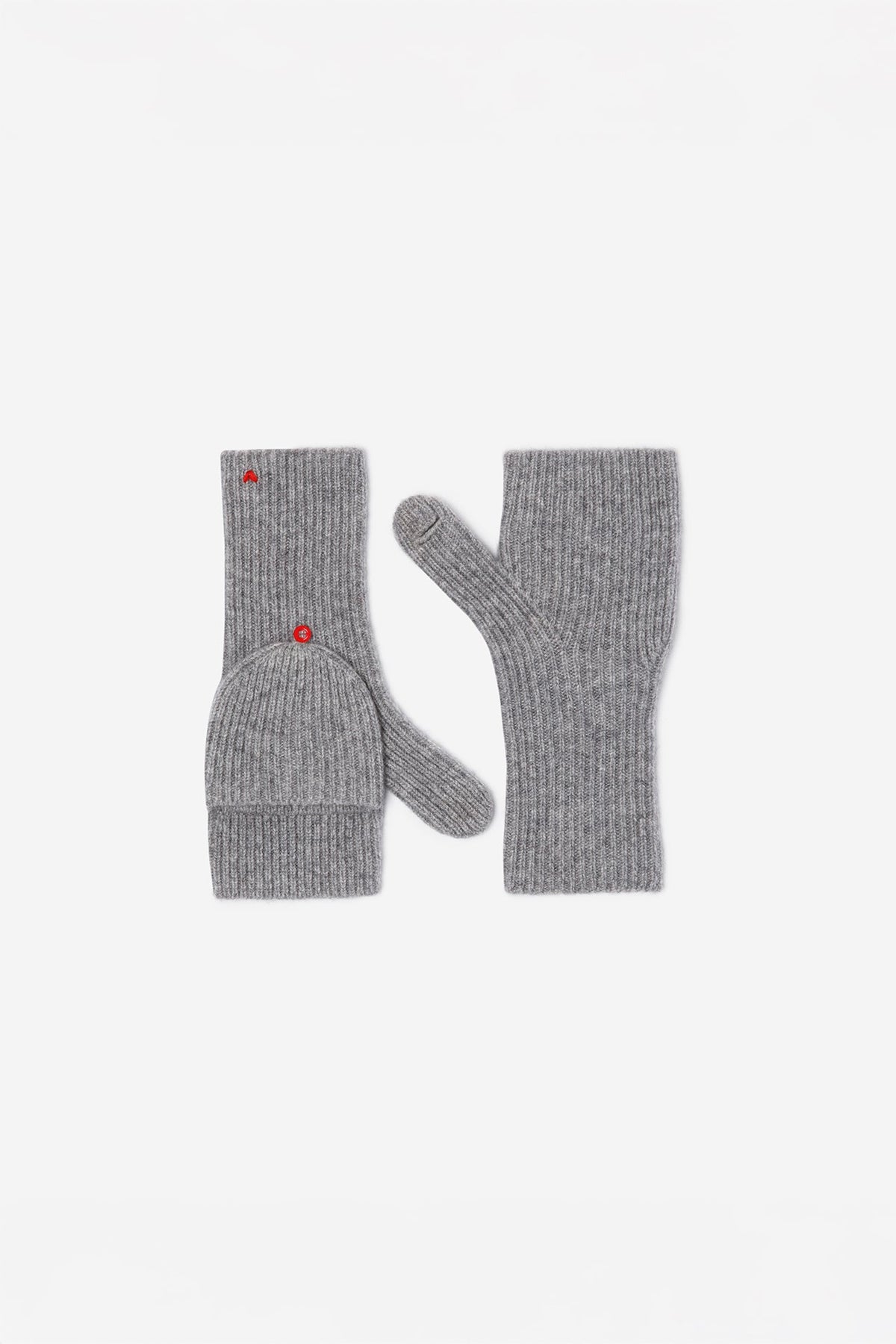 Flip-Top Mittens - Grey