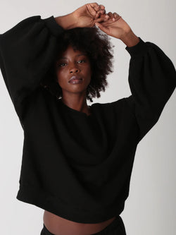 Electric & Rose - Balloon Sweatshirt in Onyx