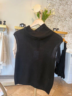 Naadam - Cloud Cashmere Cowl Neck Tank in Black
