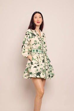 Cara Cara - Raya Mini Dress in Willa Egret