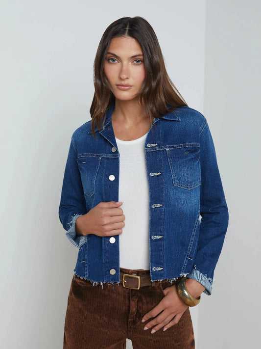 L'AGENCE - Janelle Slim Raw Jacket in Desoto