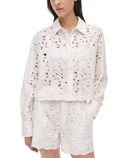SIMKHAI - Penelope Long Sleeve Shirt in White