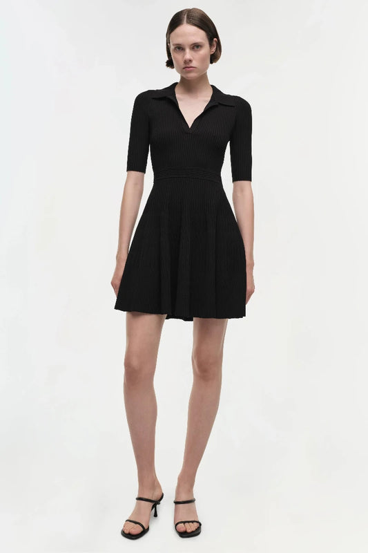 SIMKHAI - Patricia Polo Mini Dress in Black