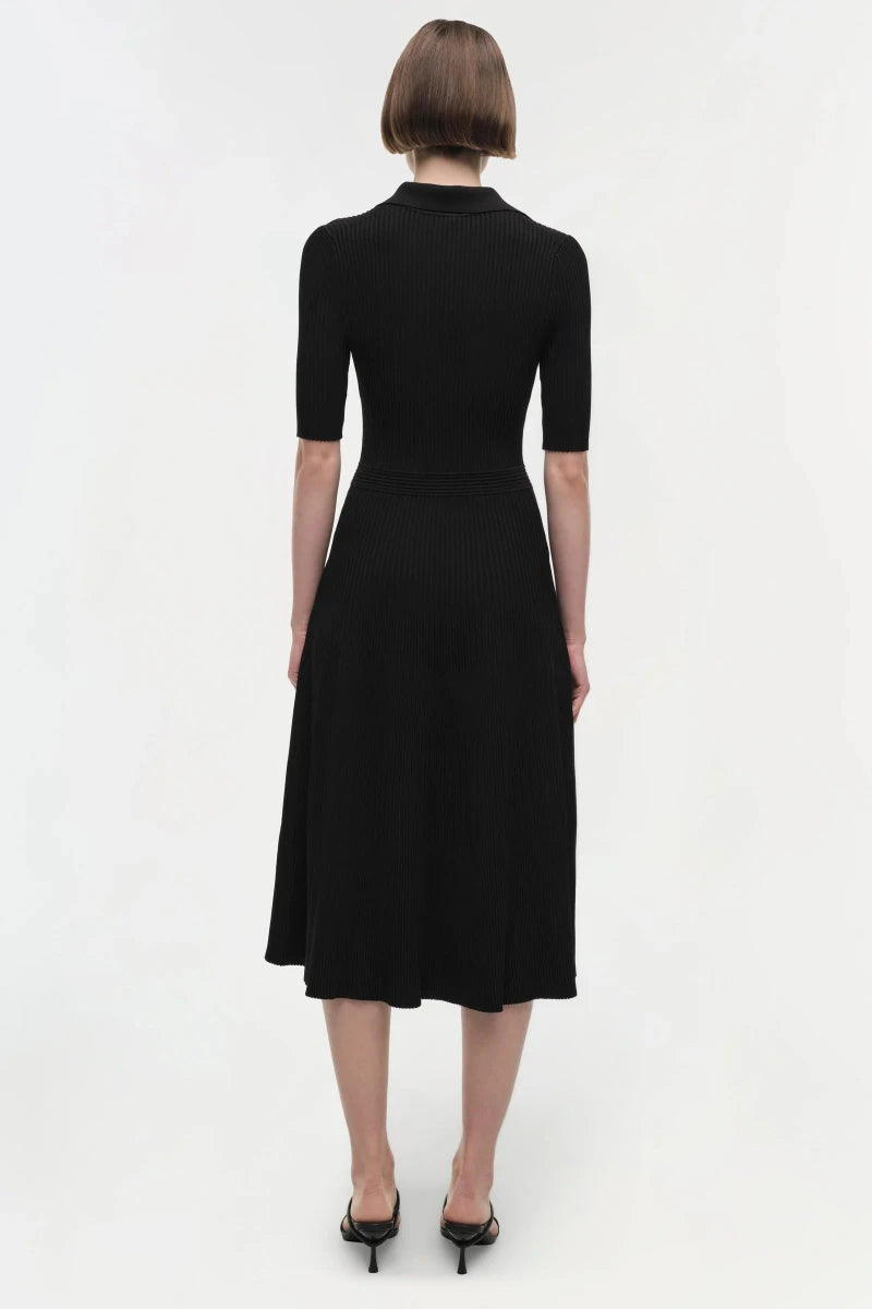 SIMKHAI - Pati Polo Midi Dress in Black