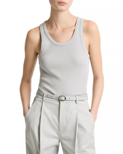 vince. - Ribbed Scoop Neck Tank in Pale Tide