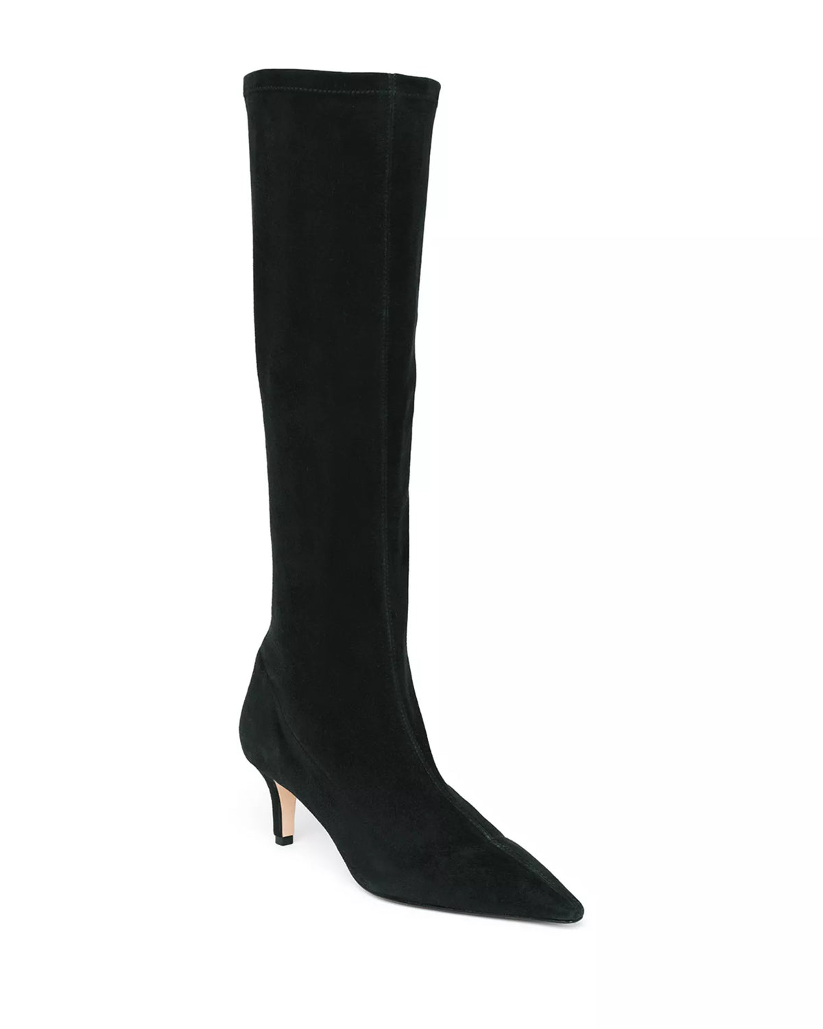 Cinq à Sept - Jade Stretch Suede Knee High Boots in Black