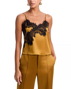 Cinq à Sept - Sael Lace Trim Satin Top