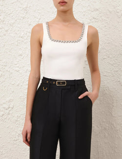 Zimmemann - Embellished Tank in Ivory