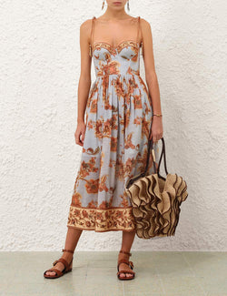 Zimmermann - Aster Corset Midi Dress