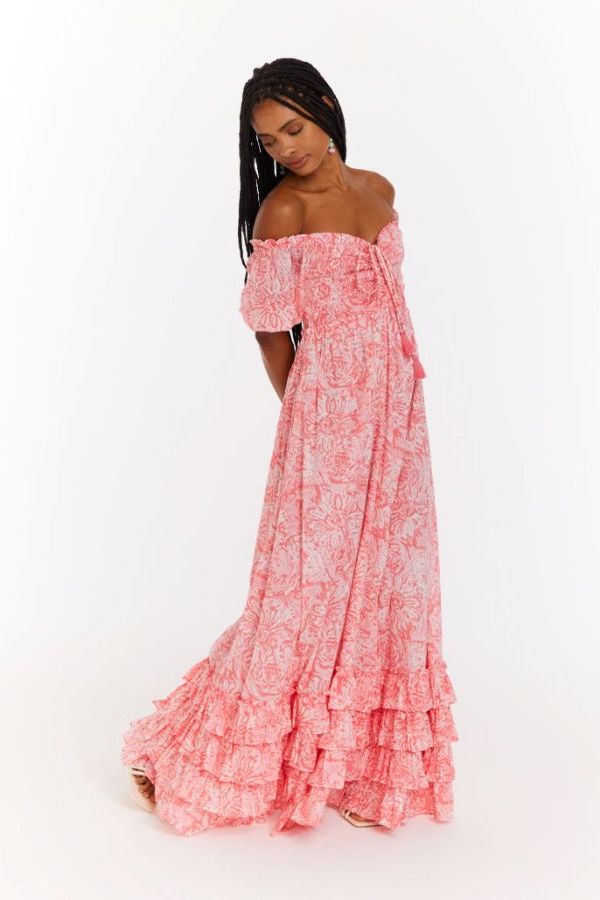 ALLISON New York - Sienna Maxi Dress in Pink Rose