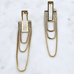 Xtraordinary Flair - Tre Drape Earrings in Gold