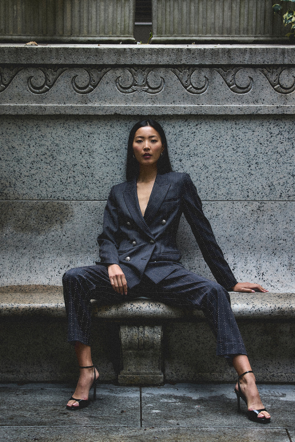 Derek Lam 10 Crosby - Walter Mini Studded Blazer in Grey Silver