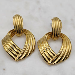 Xtraordinary Flair - Chunky Art Deco Earrings in Gold