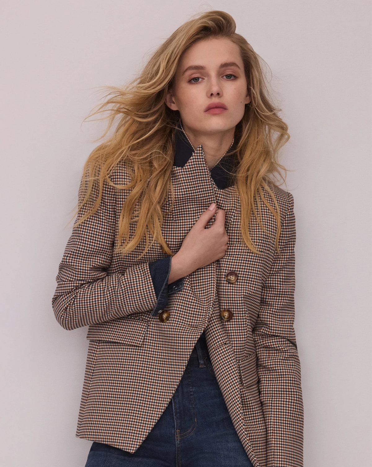 Veronica Beards - Miller Dickey Jacket in Rust/Navy Multi