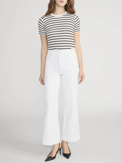 FRAME - The Seamed Wide Trouser Crop in Au Natural Clean