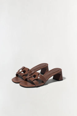 SIMKHAI - Simkhai Monogram Block Heel in Sable