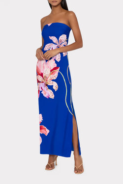 Milly - Vera Floral Maxi Dress in Blue Multi
