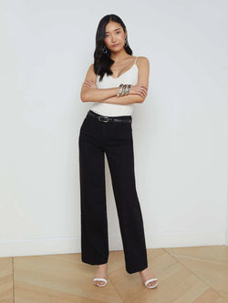 L'AGENCE - Scottie High Rise Wide Leg in Black