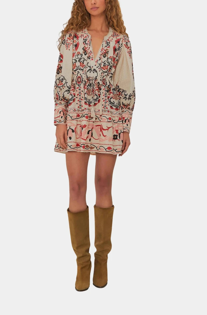 FARM Rio - Cashew Mandala Cream Mini Dress