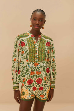 FARM Rio - Garden Tapestry Sand Blouse