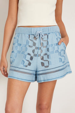 SIMKHAI - Hannah Pull On Short in Azure Sky Multi