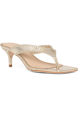 Cinq à Sept - Frankie Kitten Heel Sandal in Gold