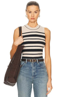 SIMKHAI - Tatyana Tank in Sand Stripe