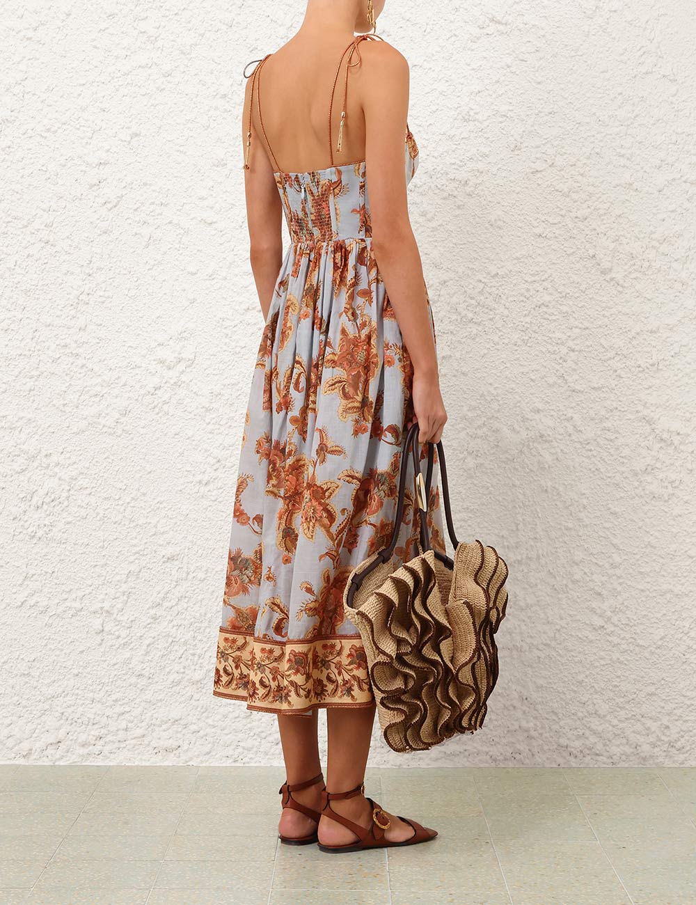 Zimmermann - Aster Corset Midi Dress