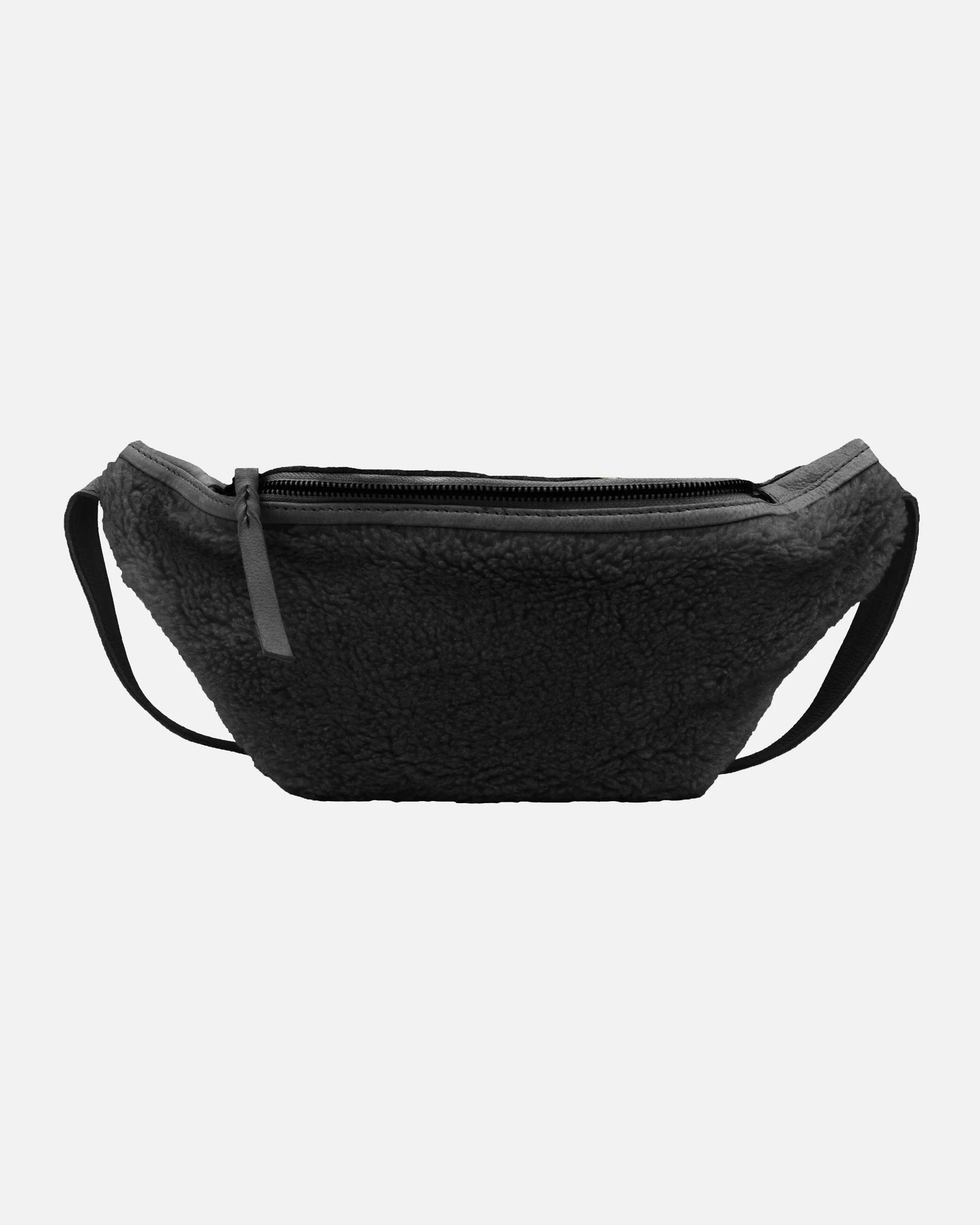 Amsterdam Heritage -Shearling Belt Bag in Black