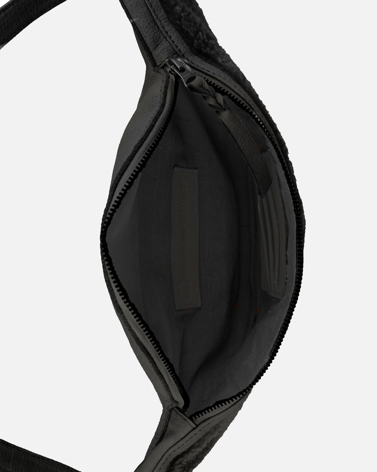 Amsterdam Heritage -Shearling Belt Bag in Black